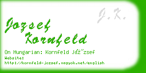 jozsef kornfeld business card